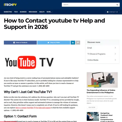 How Do I Reach to a Human on YouTube TV