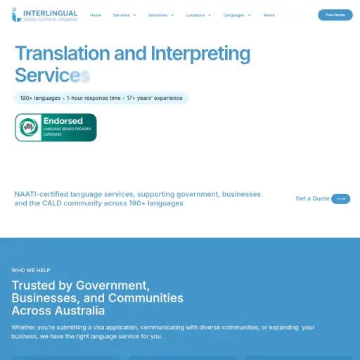 Interlingual Translation Australia