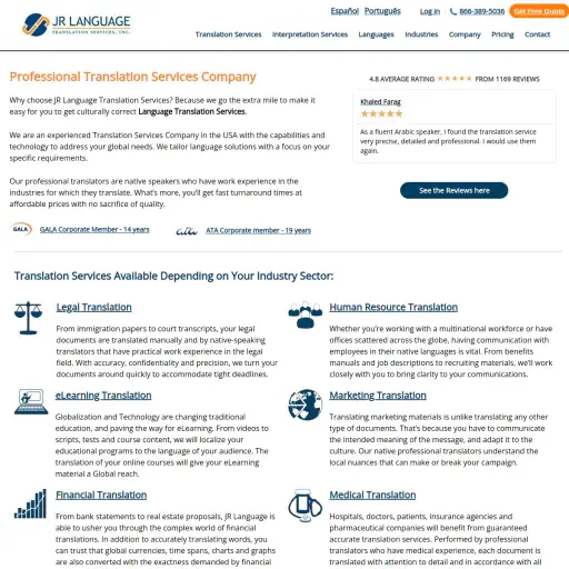 Jr Language Translation Services