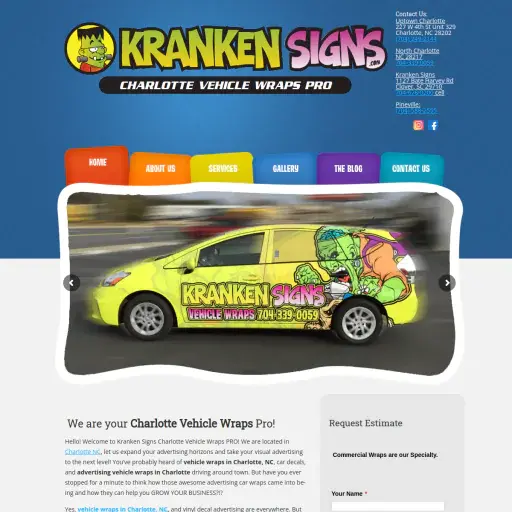 Kranken Signs Vehicle Wraps of Charlotte