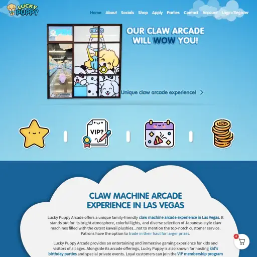 Lucky Puppy Claw Machine Arcade