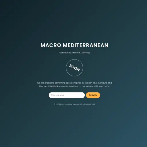 Macro Mediterranean Holistic Meal Delivery