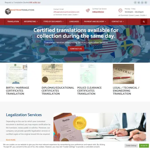 Mainstream translation,legalisation and Interpreting se