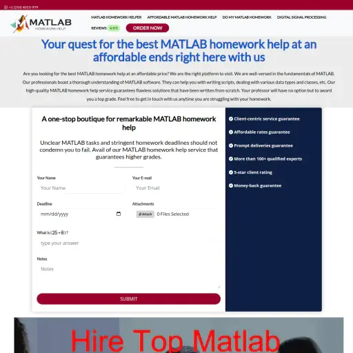 Matlab Homework Help