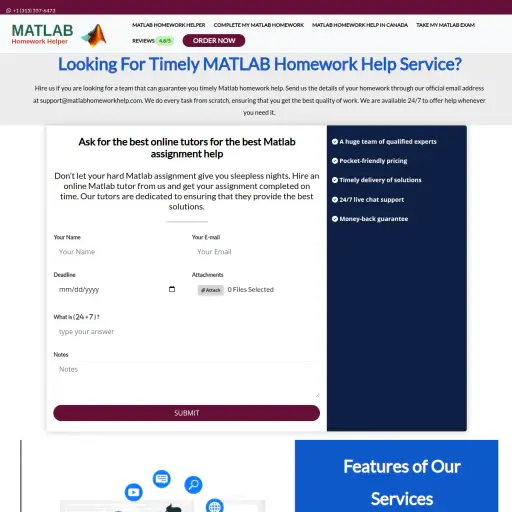 Matlab Homework Helper