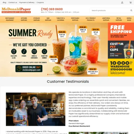 McDonald Paper & Restaurant Supplies