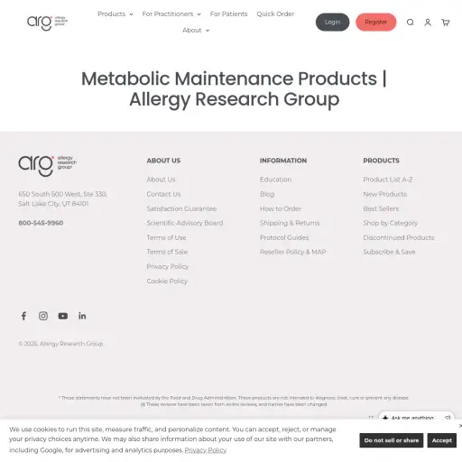 Metabolic Maintenance