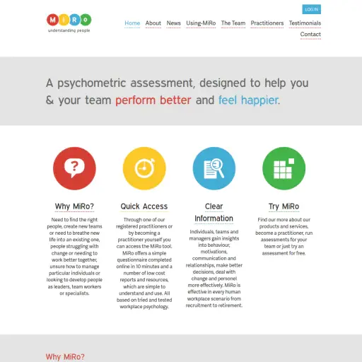 MiRo Psychometrics