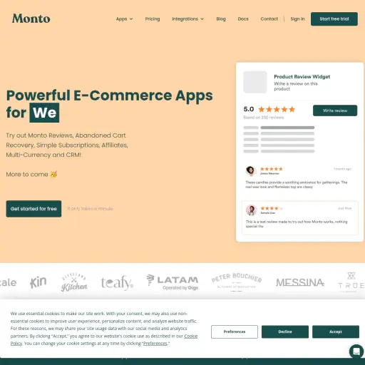 Monto – Powerful E-Commerce Apps