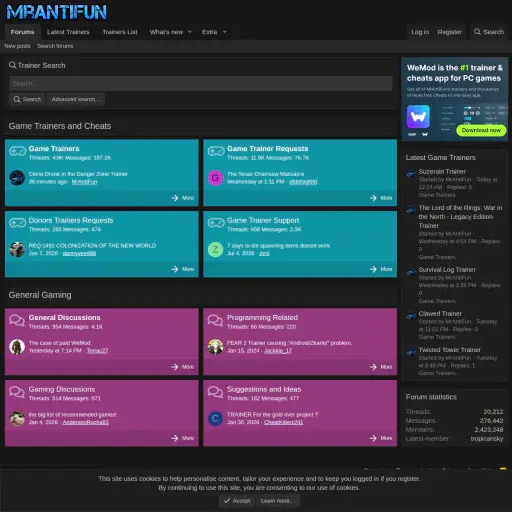 Mrantifun Games Trainers