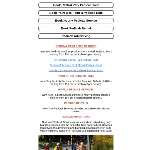 New York Pedicab Services