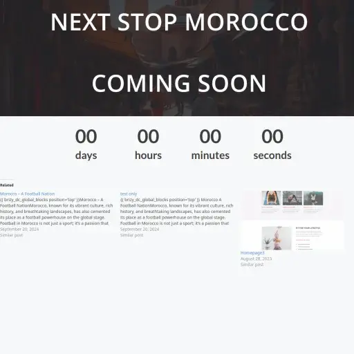 Next Stop Morocco
