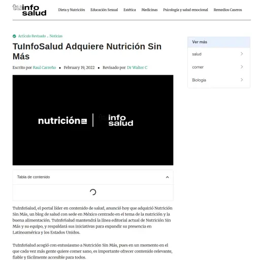 Nutrición sin más