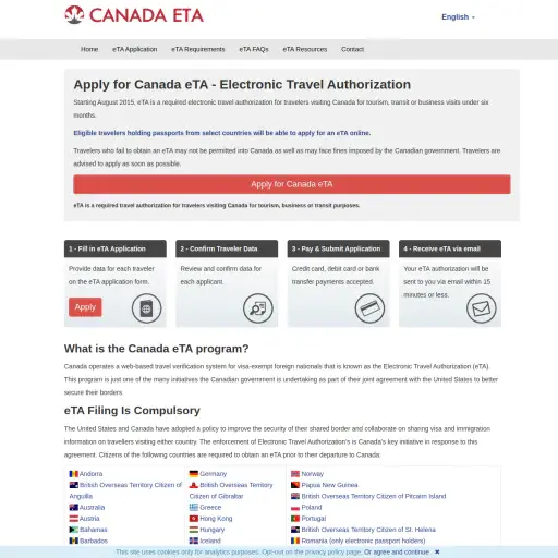 Canada eTA Service