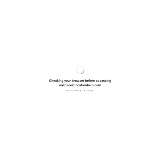 Onlinecertificationhelp