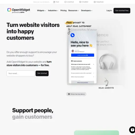 OpenWidget