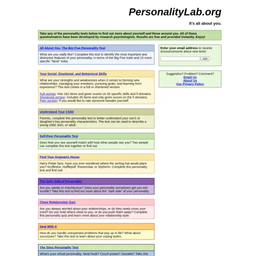 Personality Lab