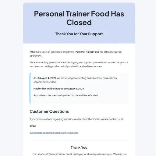 Personal Trainer Food