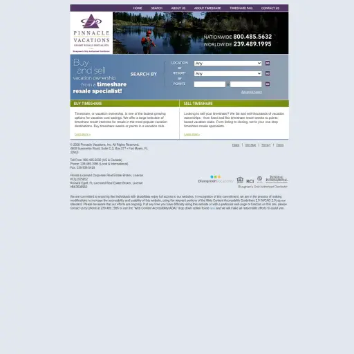pinnaclevacations.com
