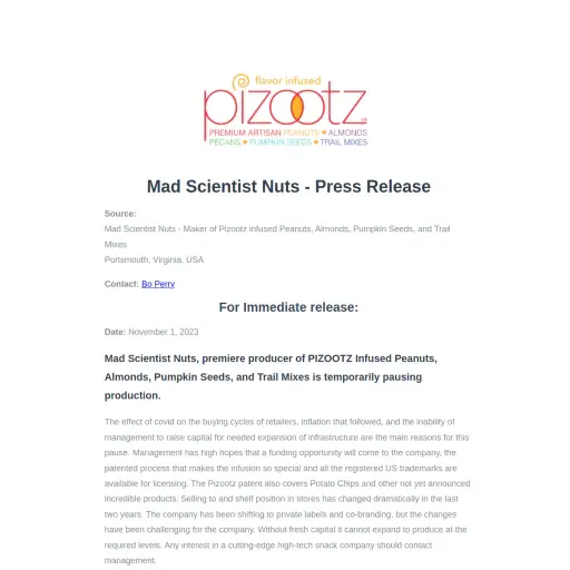 Pizootz Flavor Infused Nuts