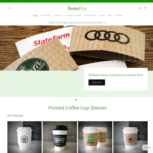 Printed Coffee Cup Sleeves