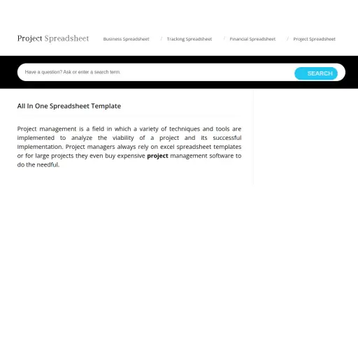 Projectspreadsheet