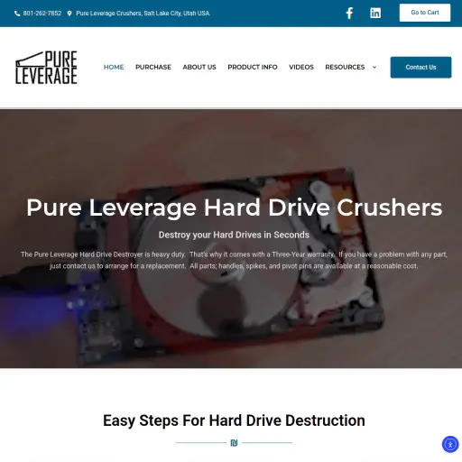 Pure Leverage Hard Drive Crushers