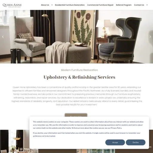 Queen Anne Upholstery and Refinishing