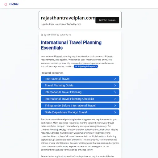 Rajasthantravelplan