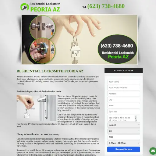 Residential Locksmith Peoria AZ