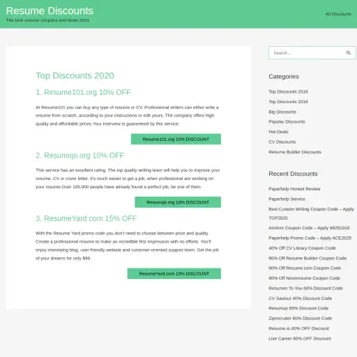 Resumediscounts