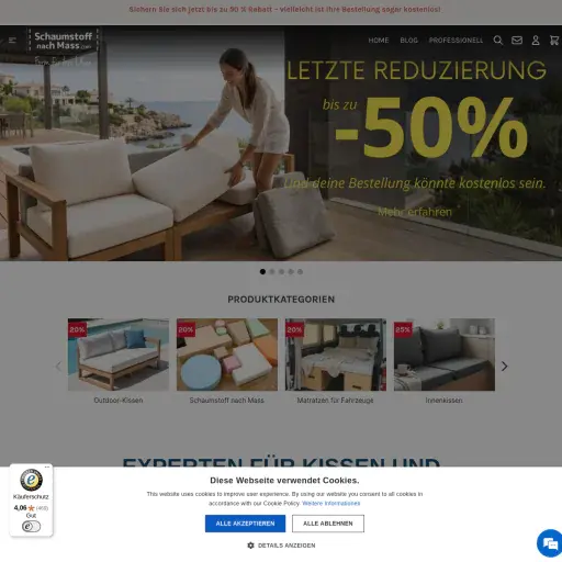 Schaumstoffnachmass