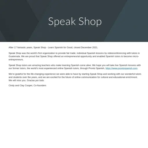 Speak Shop