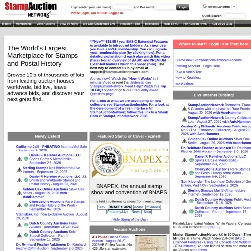 Stamp Auction Network