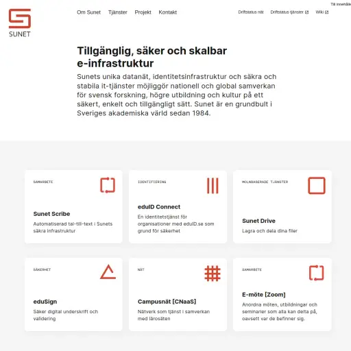 SUNET - Swedish University Network