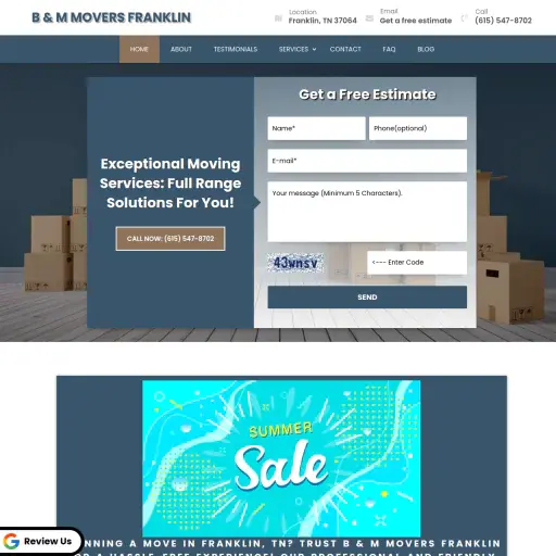 B & M Movers Franklin
