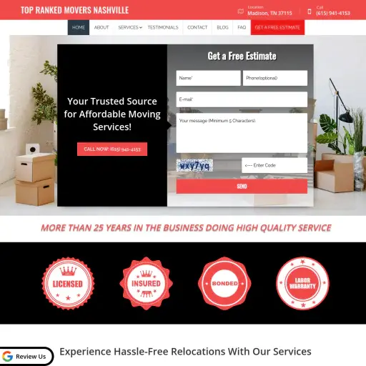 Top Ranked Movers Nashville