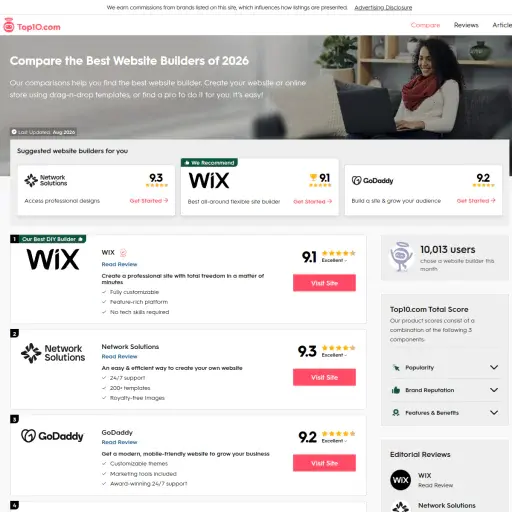 Top 10 Best Website Builders