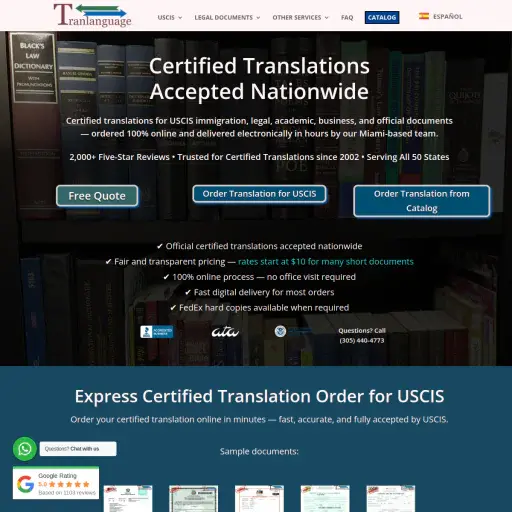 Tranlanguage - Certified Translations