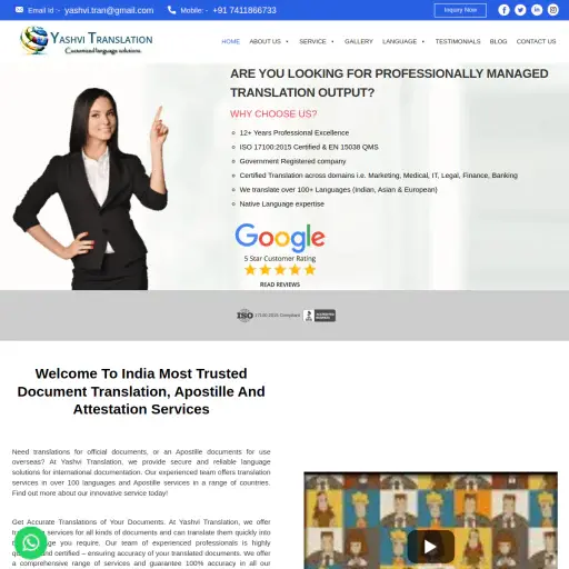 Yashvi Translation