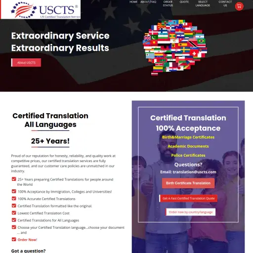 USCTS Certified Translation Service