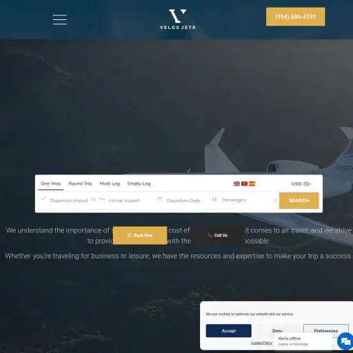 veloxaircharter.com