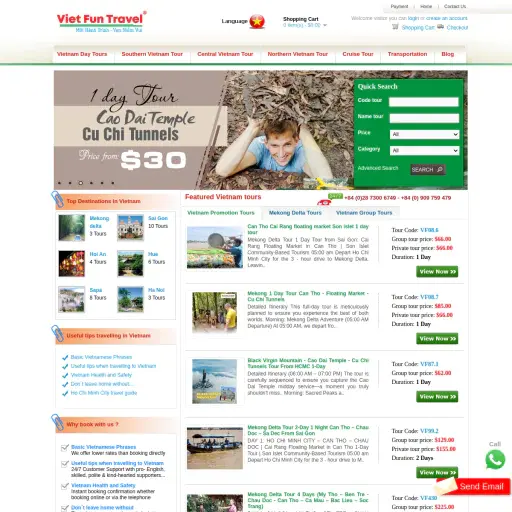 Vietnam package tours and Vietnam travel services