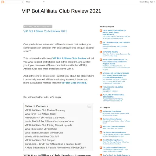 Vipbotaffiliateclubreviews