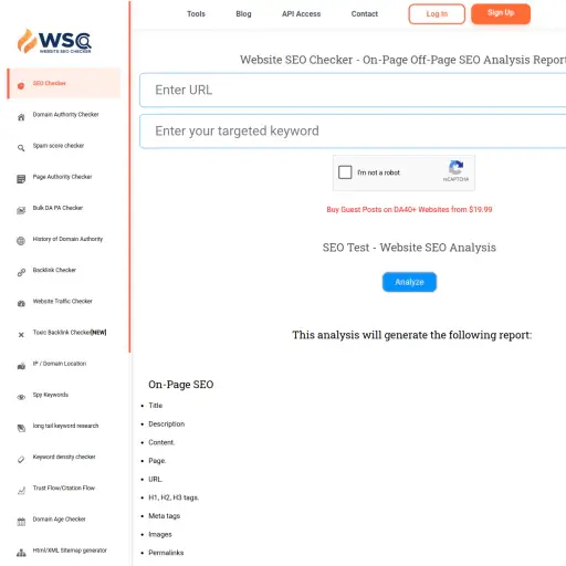 Website SEO Checker