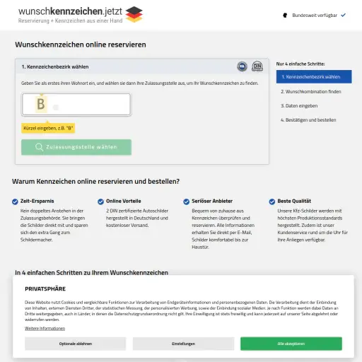 Wunschkennzeichen