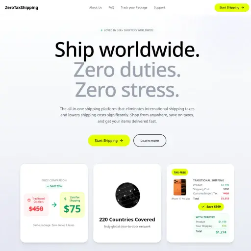 Zero Tax Shipping